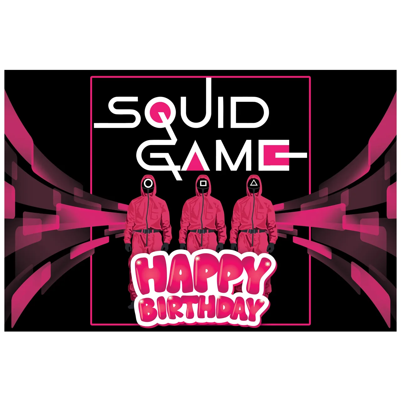 بنر تم تولد طرح بازی مرکب مدل Squid Game کد 1093