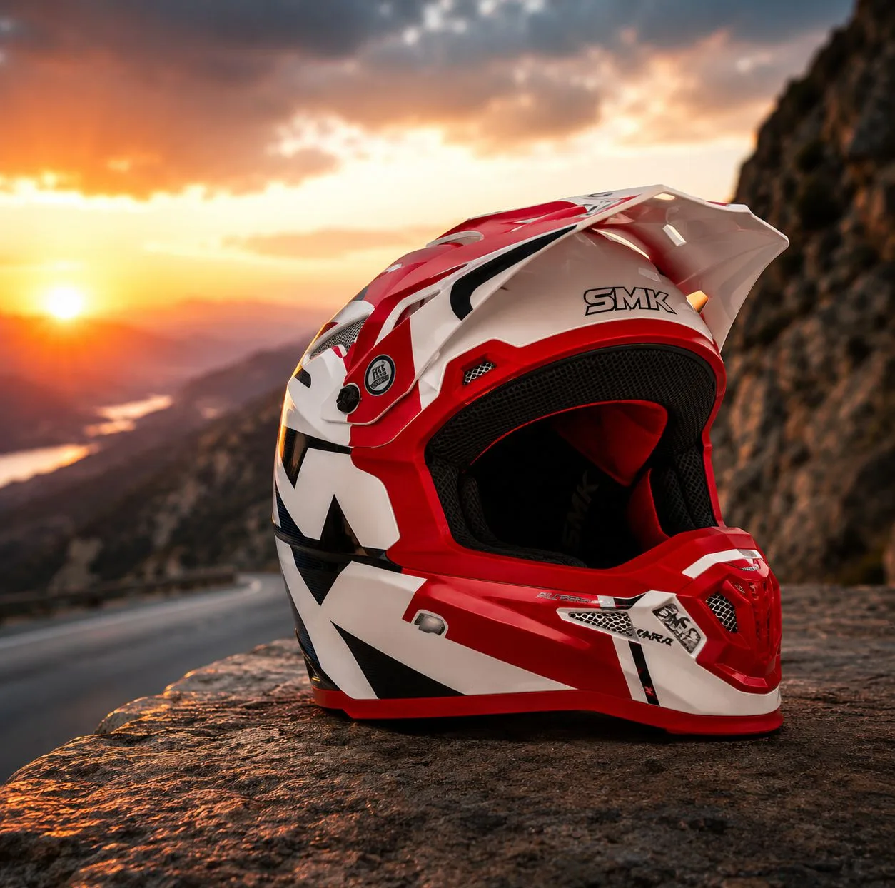 کلاه کاسکت اس ام کی مدل Red Nitro X Power کد 2319