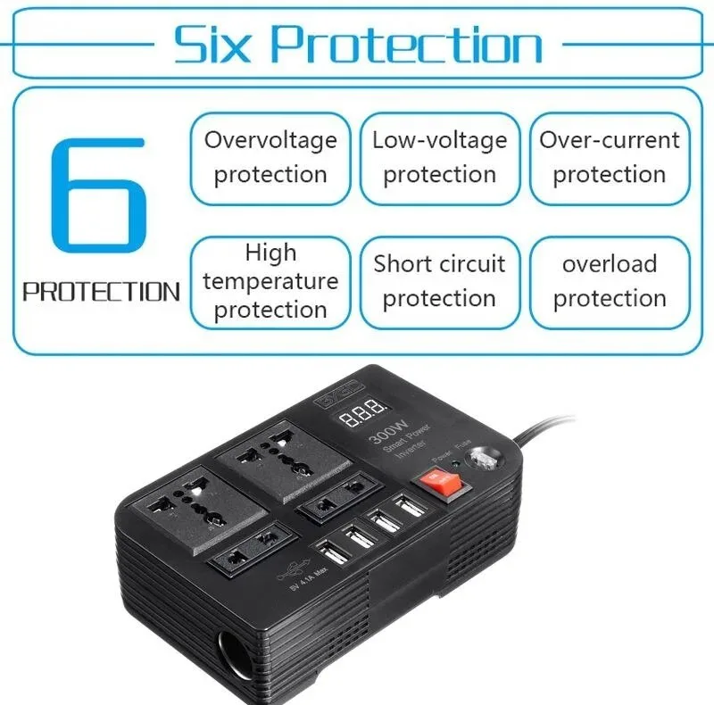 اینورتر فندکی خودرو مدل BYGD 300W