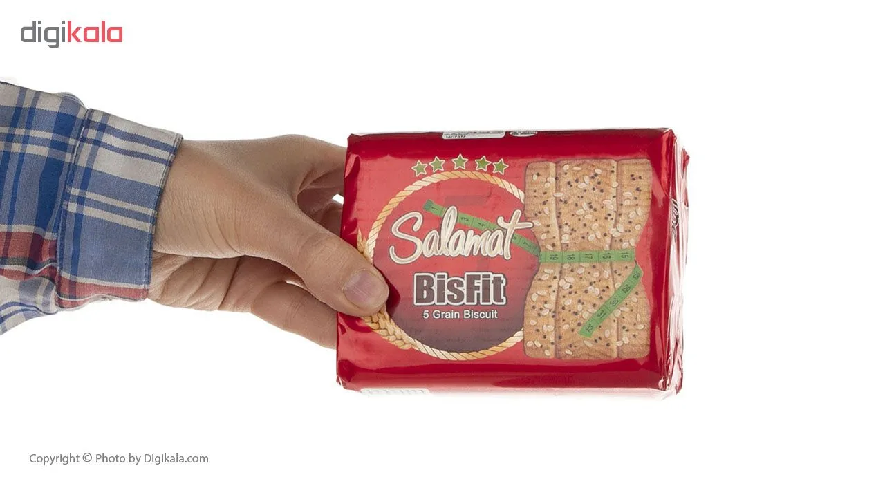 بیسکویت پنج غله با تزئین خرفه و کنجد سلامت - 215 گرم