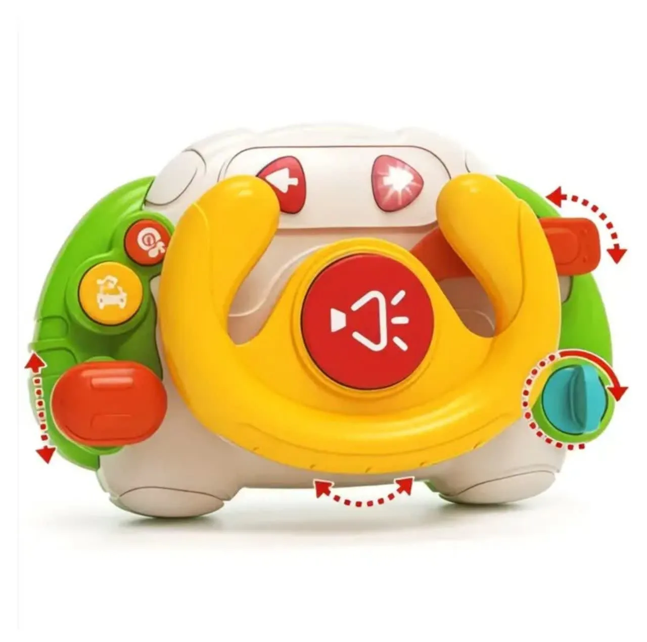 اسباب بازی ناب سل مدل فرمان موزیکال چراغدار بامزه کد BABY TOY STEERING WHEEL همراه با صدای استارت ماشین