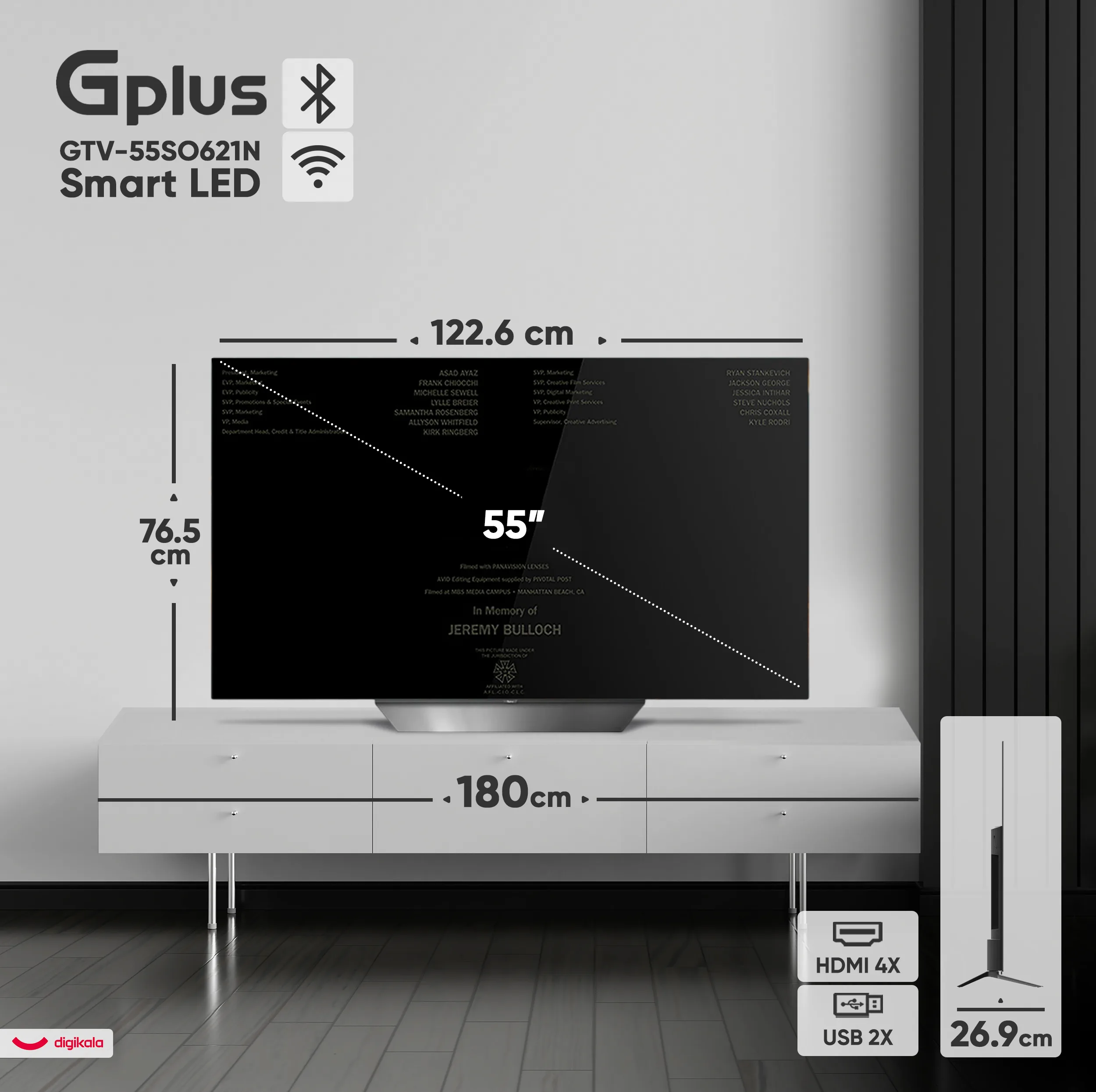 تلویزیون  55 اینچ اولد هوشمند جی پلاس مدل GTV-55SO631NO
