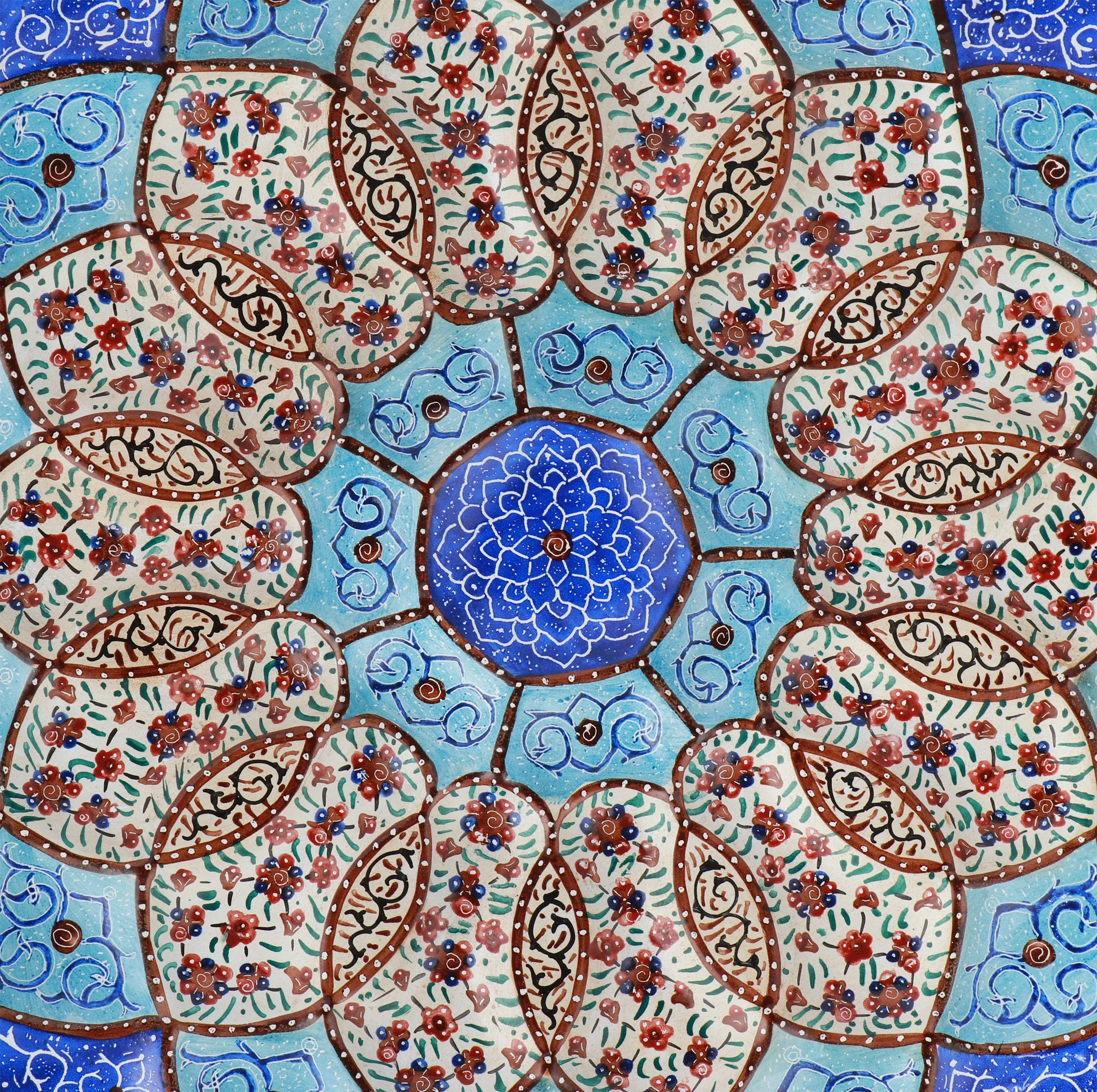 بشقاب میناکاری مسی فرازهنر کد 302