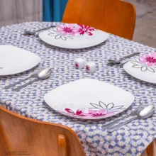 سفره 8 نفره مدیا مدل بابونه سایز 130×130 سانتی متر