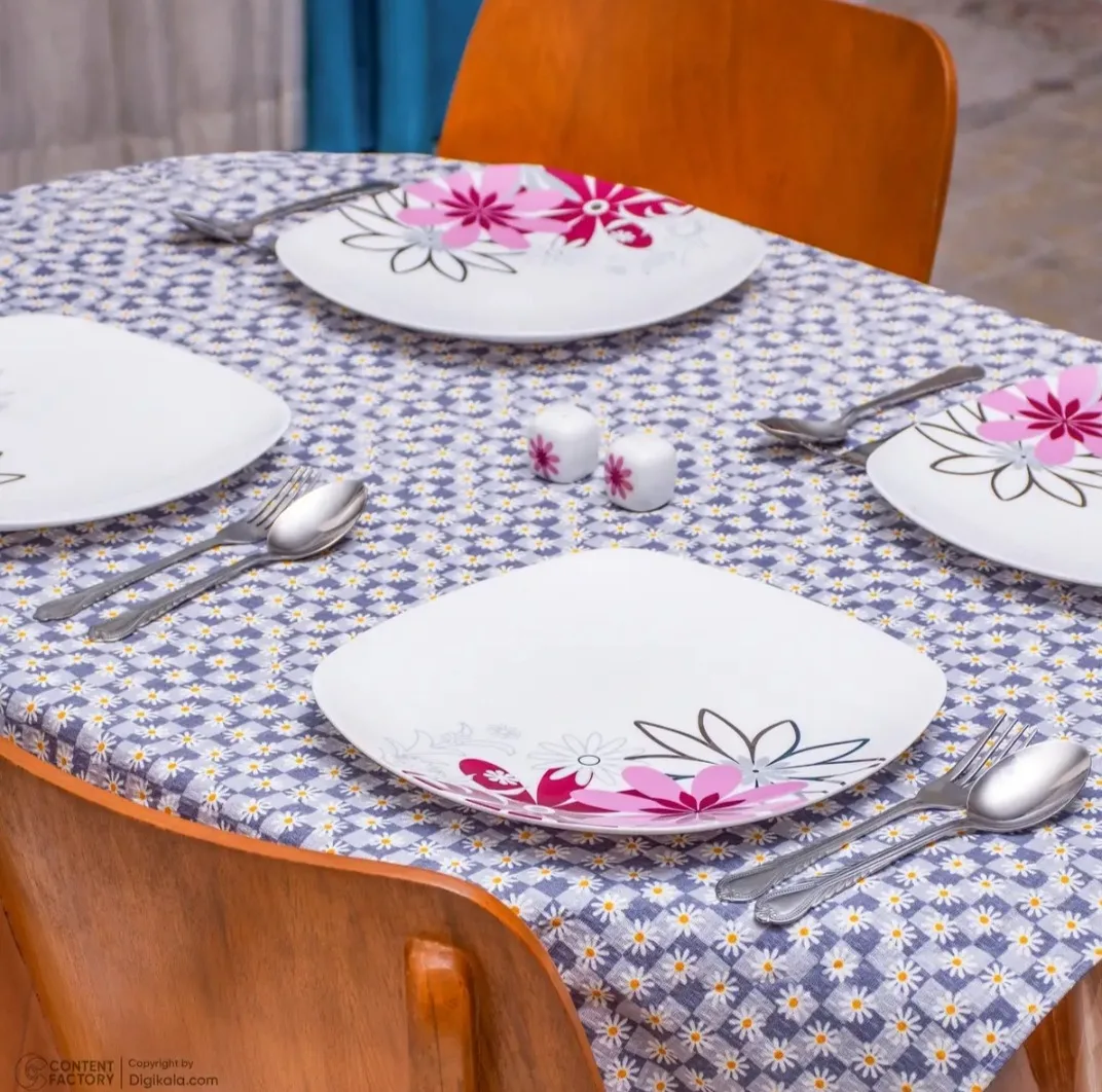 سفره 8 نفره مدیا مدل بابونه سایز 130×130 سانتی متر