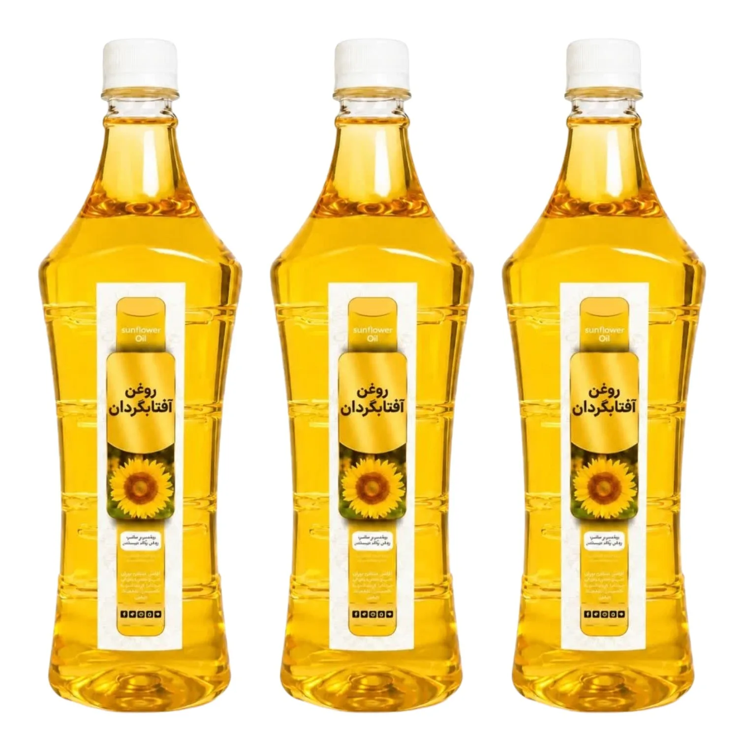 روغن آفتابگردان مایع - ۱ لیتر بسته سه عددی