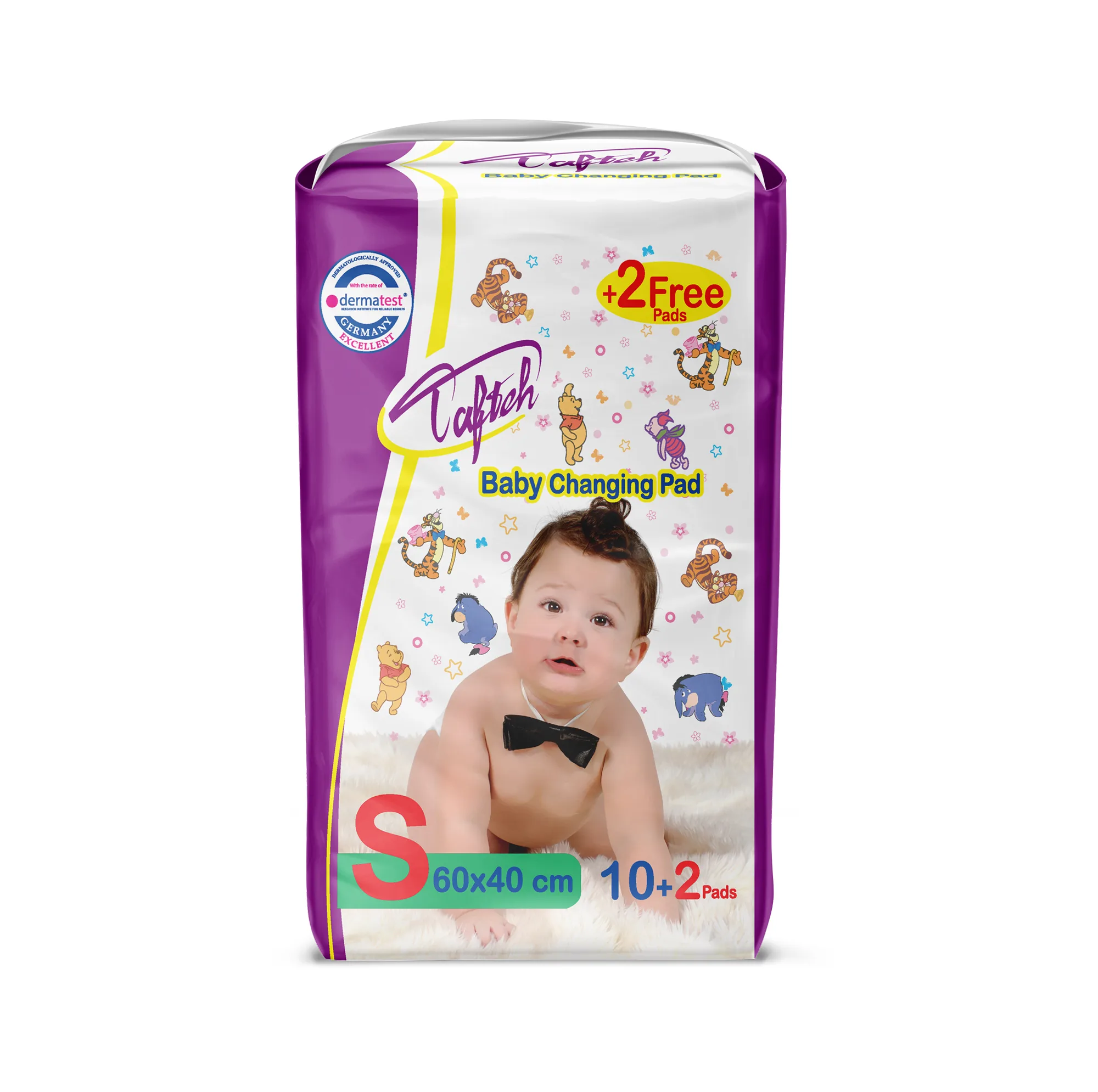 زیرانداز یکبار مصرف تعویض کودک تافته کد 602366 بسته 10 عددی به همراه 2 عدد رایگان سایز 1