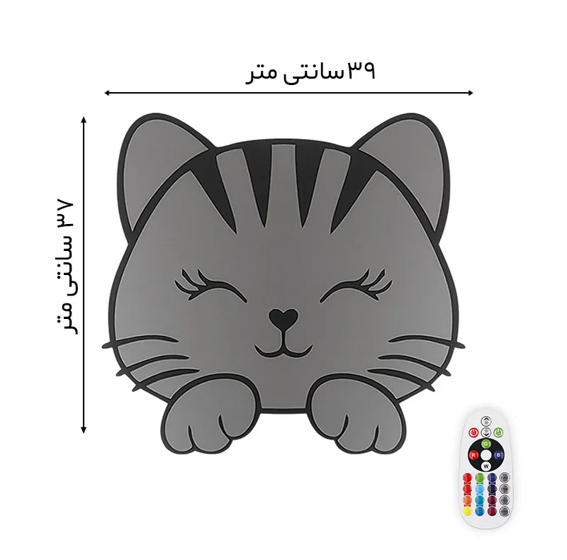 چراغ خواب اتاق کودک سان لیزر طرح گربه مدل ریموت دار