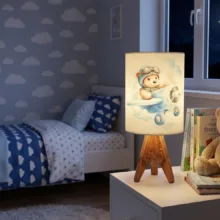 آباژور رومیزی کودک مدل خرس خلبان
