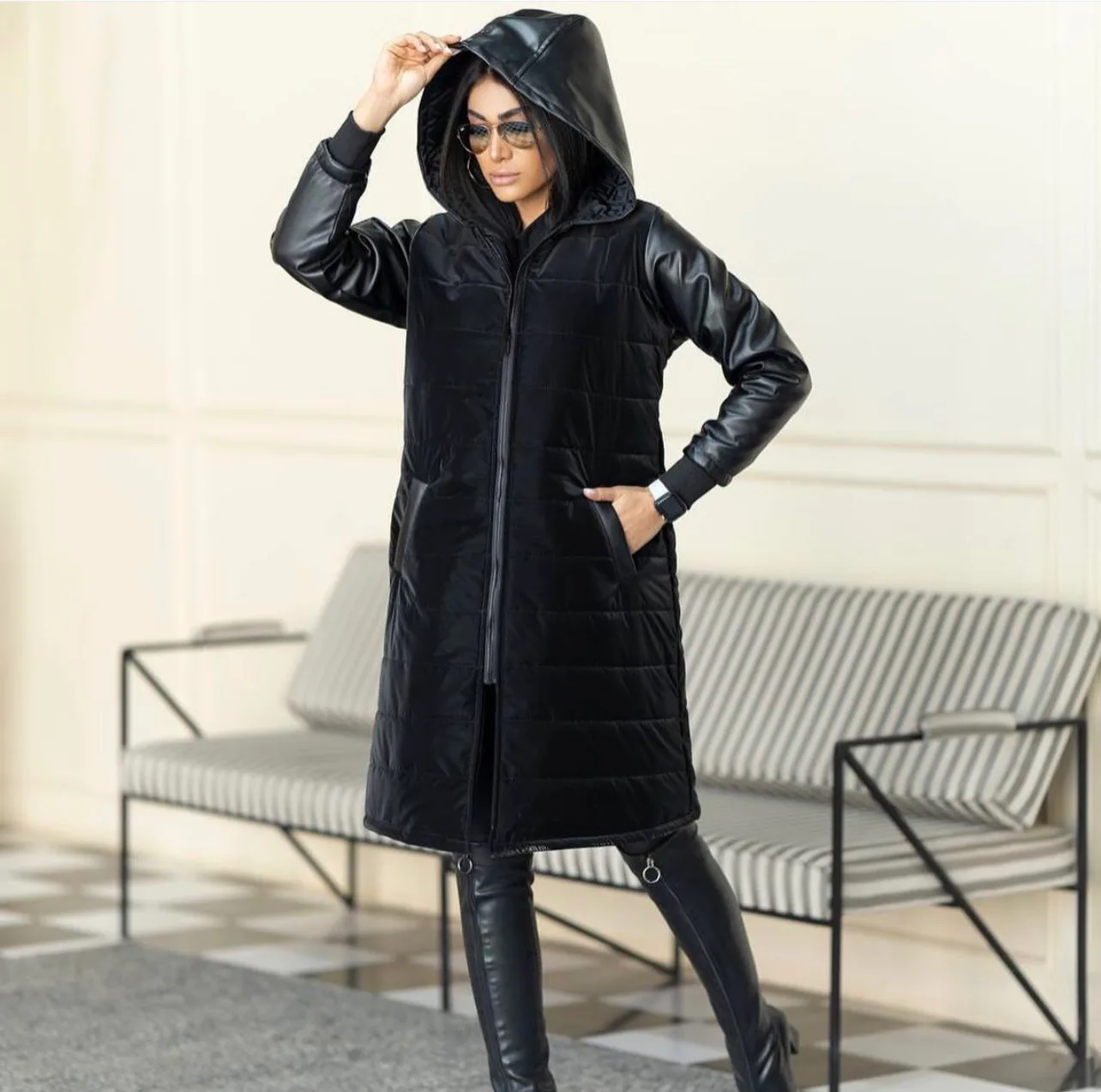 کاپشن زنانه مدل لیدی