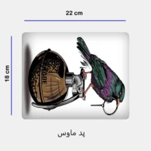 ماگ طرح پرنده کد 104 به همراه زیر لیوانی و پد ماوس