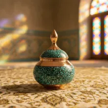 قندان فیروزه کوبی صنایع دستی اریسا کد 01
