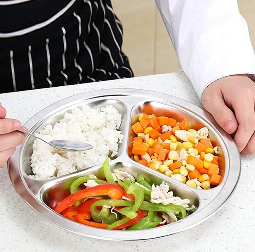 بشقاب غذا خوری مدل چند خانه بسته 2 عددی