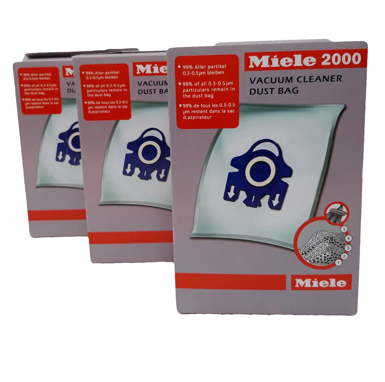 کیسه جاروبرقی کد 001 مناسب برای جاروبرقی میله بسته 4 عددی