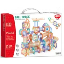 ساختنی 186 تکه ناب سل مدل پازل چرخ دنده مسیرگوی 186PCS/PIECES PUZZLE BALL TRACK PLAY AND LEARN