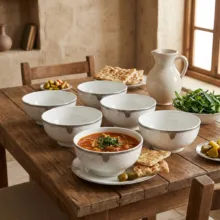 کاسه آبگوشت خوری پارس چینی کد 2603 مجموعه 6 عددی