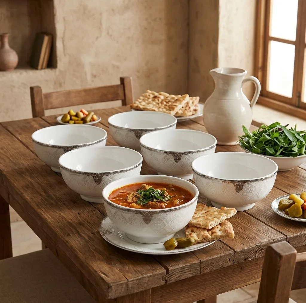 کاسه آبگوشت خوری پارس چینی کد 2603 مجموعه 6 عددی