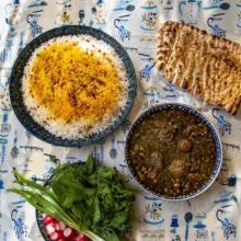 سفره ۴ نفره مدل TCA300612 طرح آشپزخانه سایز ۸۸×۸۸ سانتیمتر