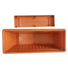 گلدان مدل پلاستیکی مستطیلی کد Sh36-3 مجموعه 3 عددی