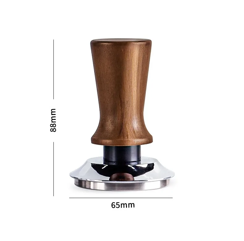 تمپر قهوه مدل 58mm wood handle شیار دار