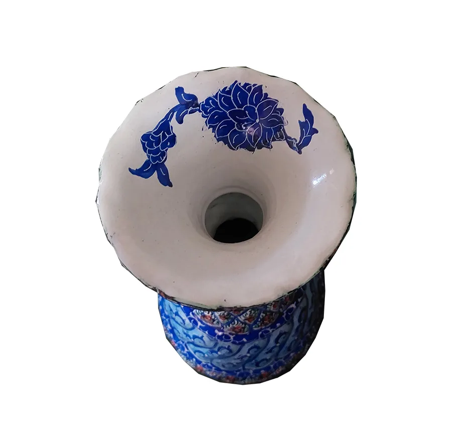 گلدان مس اله دادی مدل میناکاری