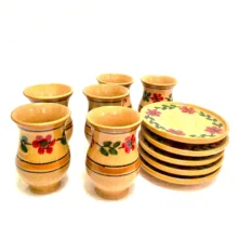 فنجان و نعلبکی 12 پارچه آرانیک طرح گل