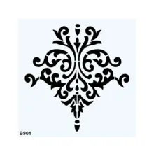 شابلون طرح داماسک کد B901-40