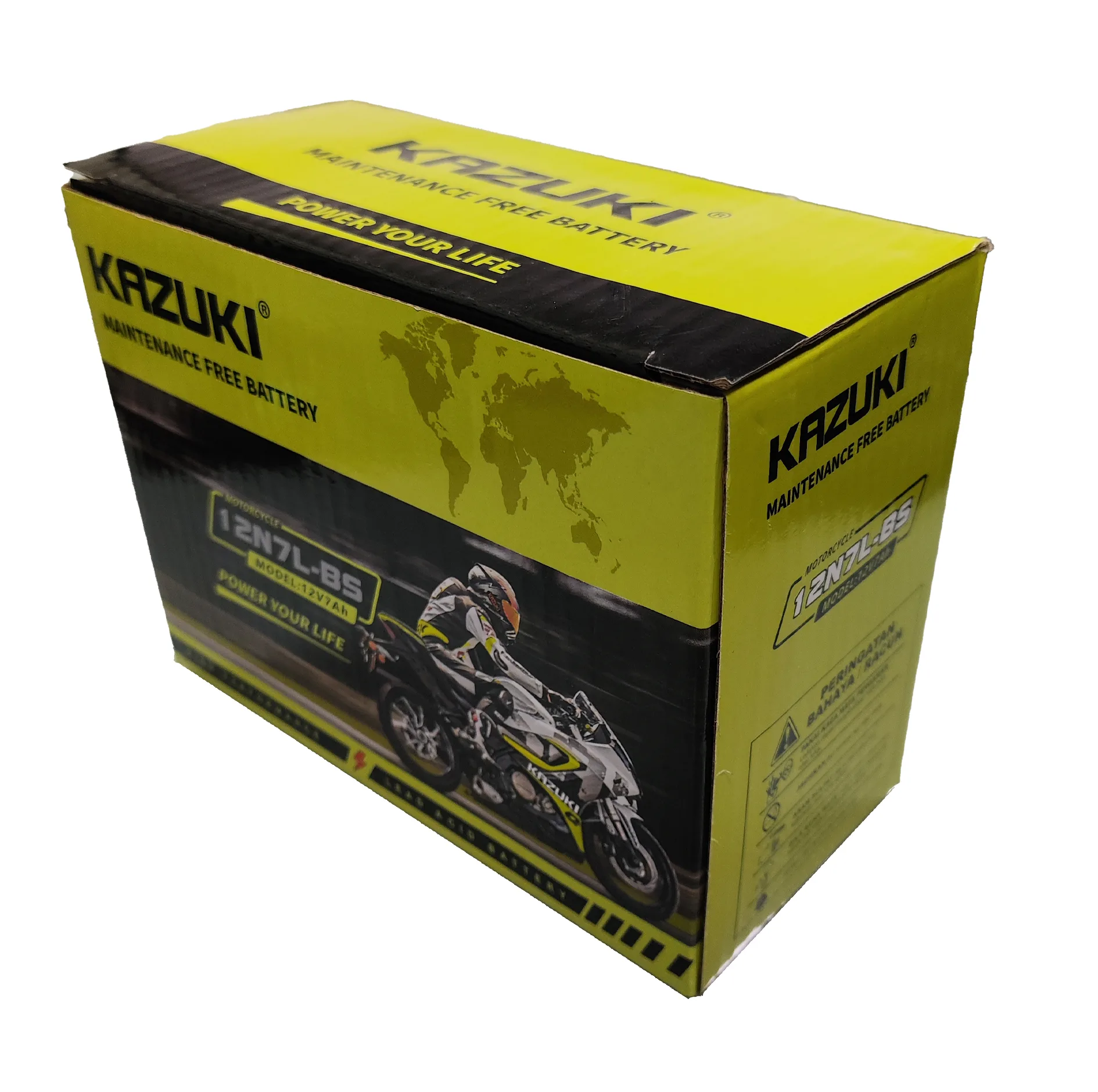 باتری موتورسیکلت 12 ولت 7 آمپر کازوکی مدل 12v7lbs