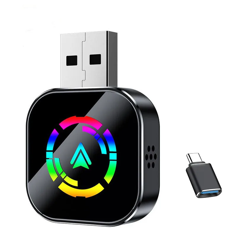 کارپلی و اندروید اتو مدل Wireless CarPlay/Android Auto Q1AS به همراه مبدل USB به USB-C