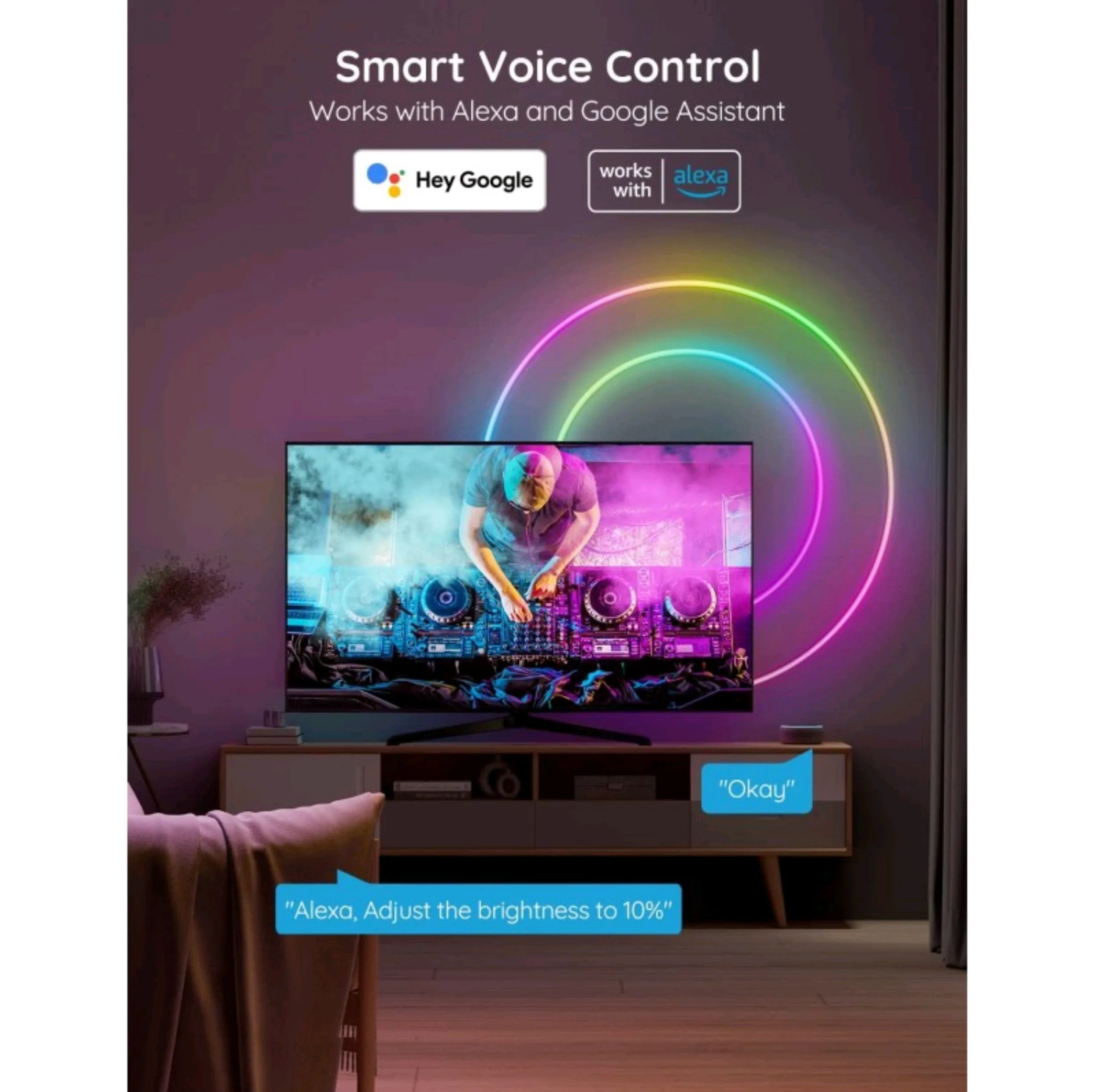 ریسه مدل نئون فلکسی RGB-IC App طول 5 متر