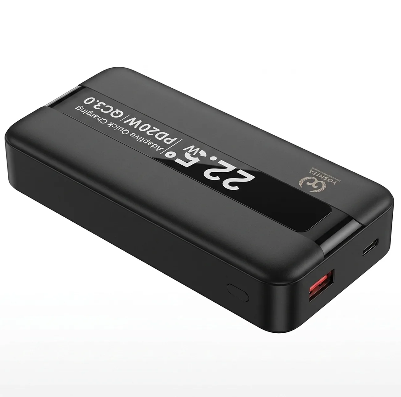 پاوربانک 22.5 وات یوشیتا مدل YP-021 ظرفیت 20000 میلیآمپرساعت به همراه سه عدد کابل USB-C/ لایتنینگ / USB-C