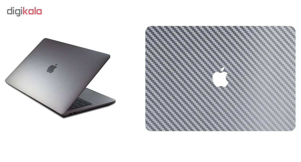 برچسب پوششی ماهوت طرح Silver Carbon مناسب برای لپ تاپ Macbook 12inch Retina