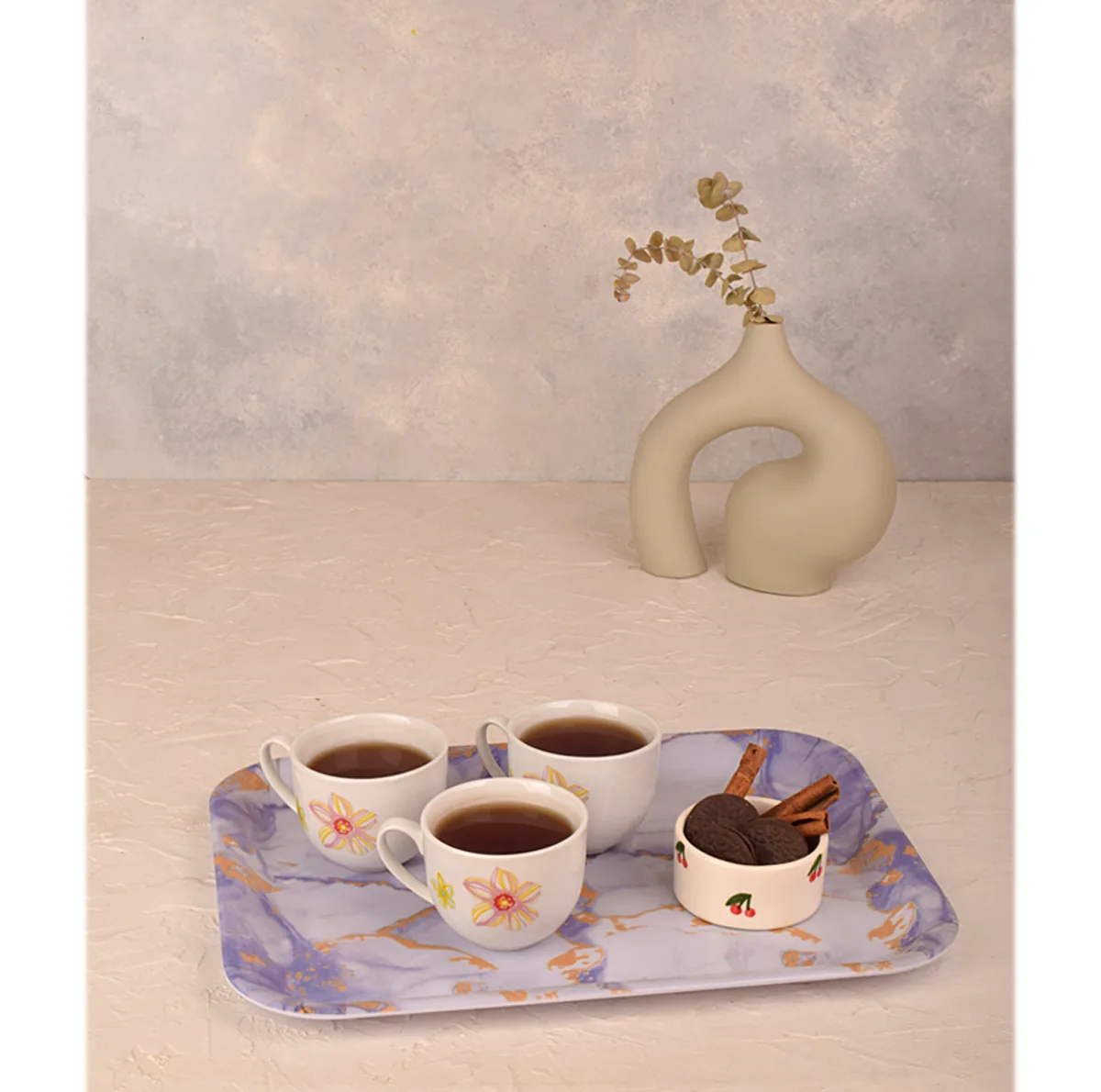 سینی بدون دسته مهروز مدل 7772 ابر و باد سایز 29×38 سانتی متر