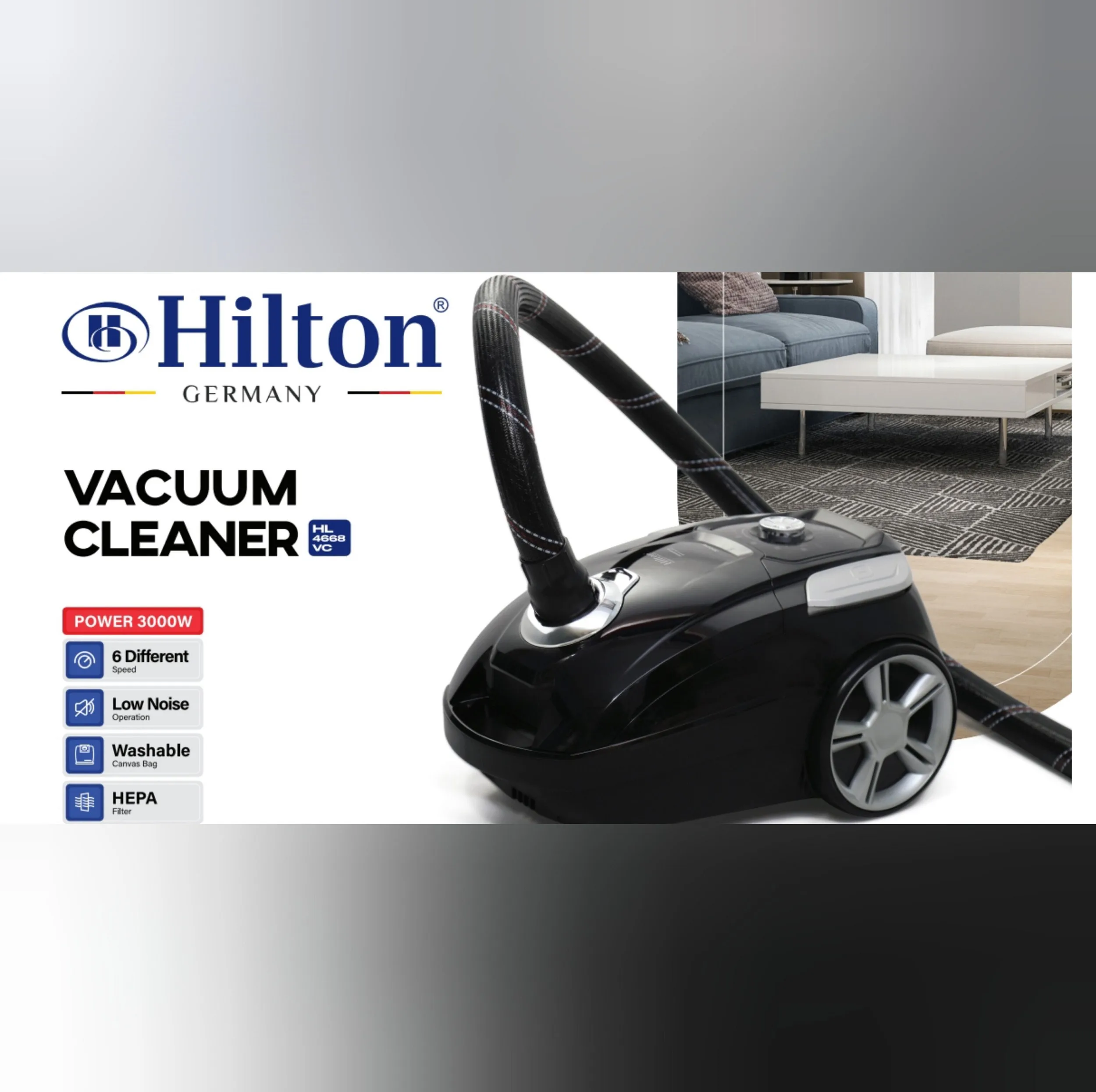 جاروبرقی هیلتون مدل HL-4668VC