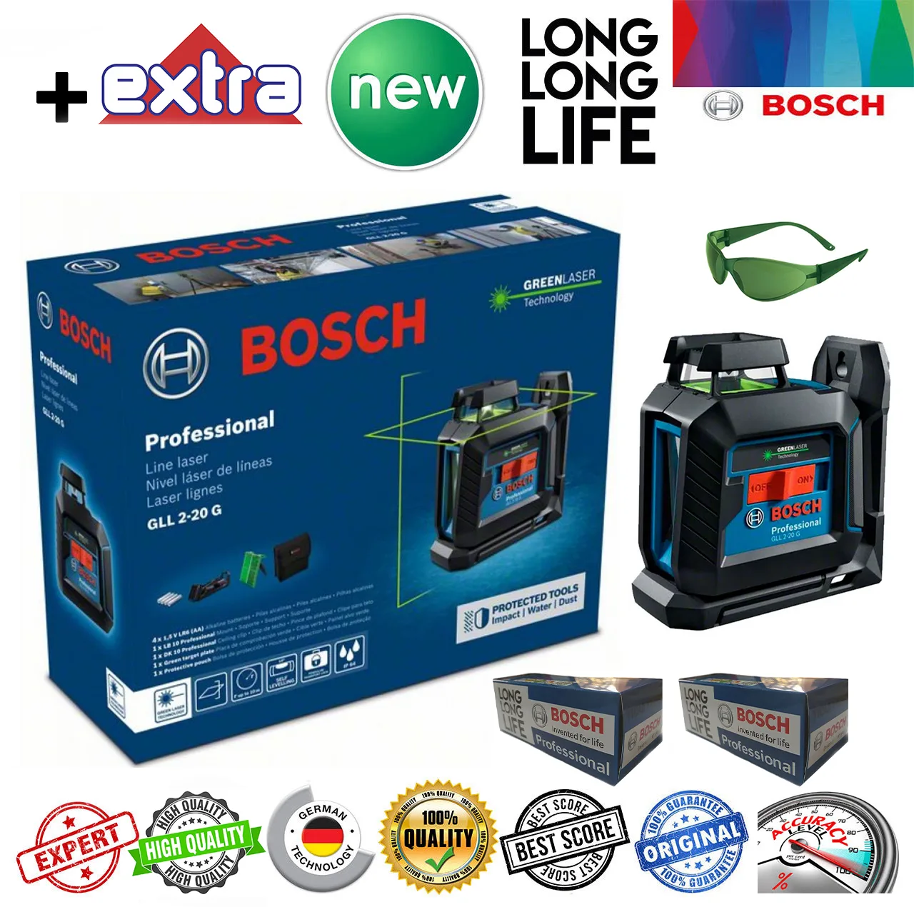 تراز لیزری بوش مدل Extra 360 ° - GLL 2-20 G