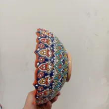 ست کاسه و  بشقاب سنتی مدل مینا کاری