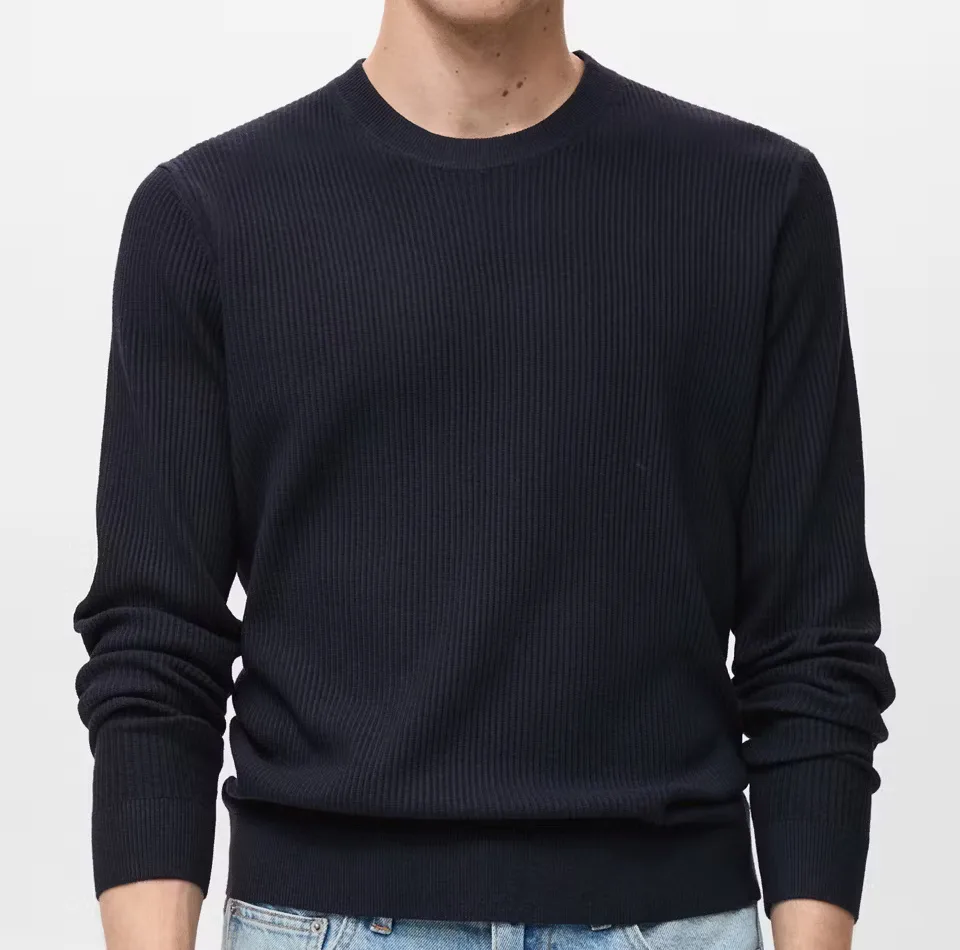 پلیور یقه گرد مردانه مانگو مدل REGULAR FIT COTTON