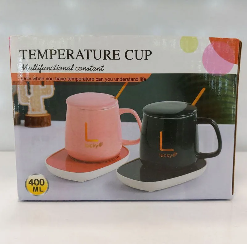 ماگ لاکی مدل Warmer Cup به همراه صفحه گرم کن برقی