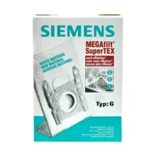 پاکت جاروبرقی زیمنس مدل MEGAfilt SuperTEX مناسب برای جاروبرقی های بوش و زیمنس type G بسته 5 عددی