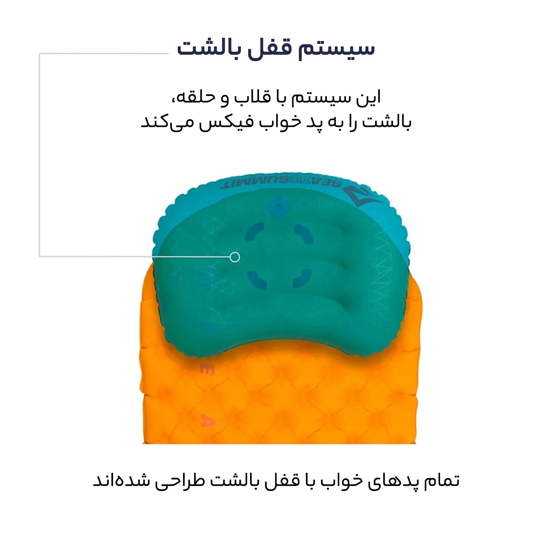 بالش بادی سفری سی تو سامیت مدل Aeros Ultralight Pillow Large