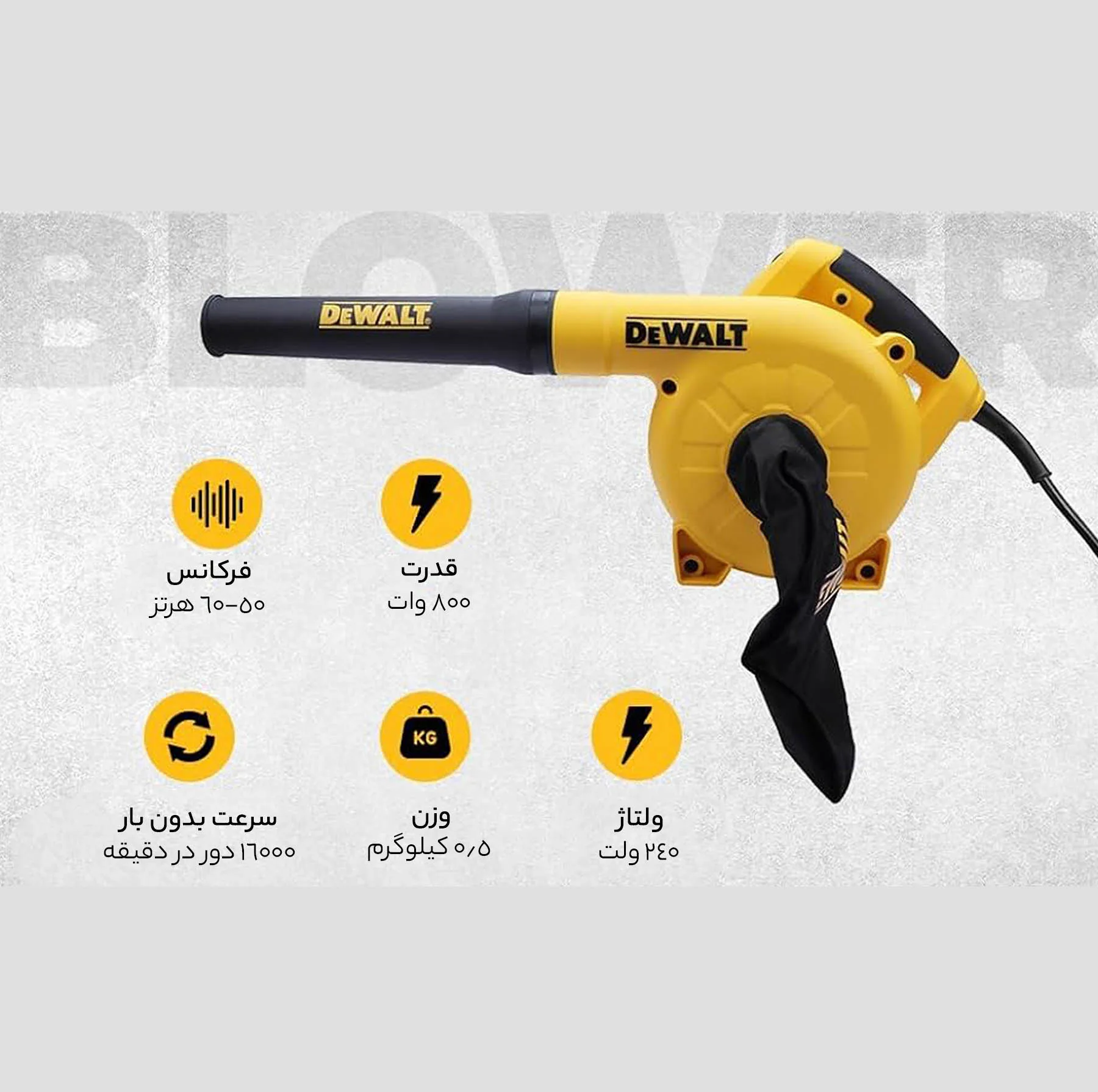 دستگاه دمنده و مکنده دیوالت مدل DWB800