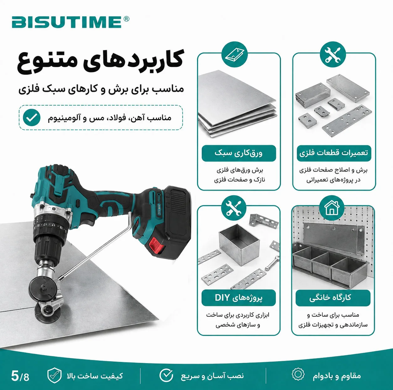 مبدل دریل به قیچی ورق بر بیسوتایم مدل BS-549