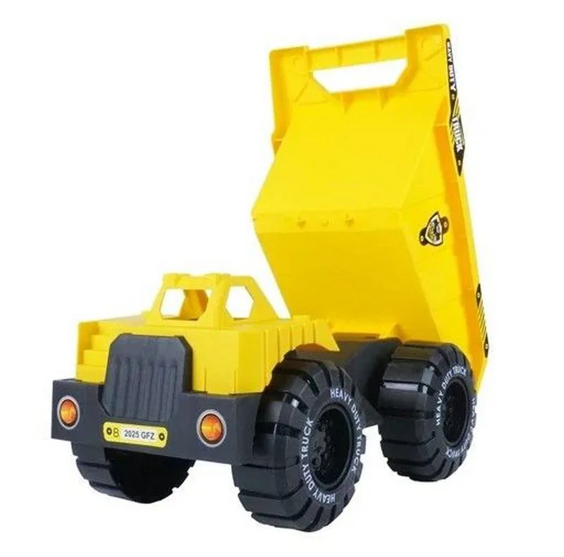 ماشین بازی کامیون غیرکنترلی با طرح ماشینهای راهسازی، مدل HDT-Dumper، بدنه پلاستیکی و 4 چرخ پلاستیکی
