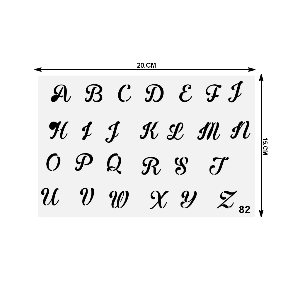 شابلون طرح حروف انگلیسی کد 82