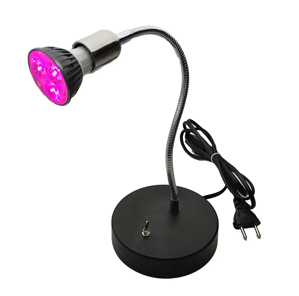 چراغ رشد گیاه 3 وات مدل رومیزی فلزی طرح فول اسپکتروم پایه GU5.3 کد BL147