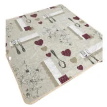 سفره 6 نفره مدل ماژستیک طرح 2 رو کد 04 سایز 140×100 سانتی متر