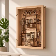 ساختنی 157 تکه مدل ساختمان ایتالیایی دیوارکوب چوبی کد M480