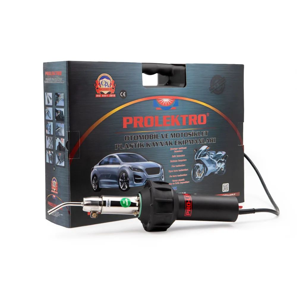 دستگاه جوش پلاستیک 1650 وات پرولکترو مدل چراغدار ست کد Pro-lek 9000 Set Plus