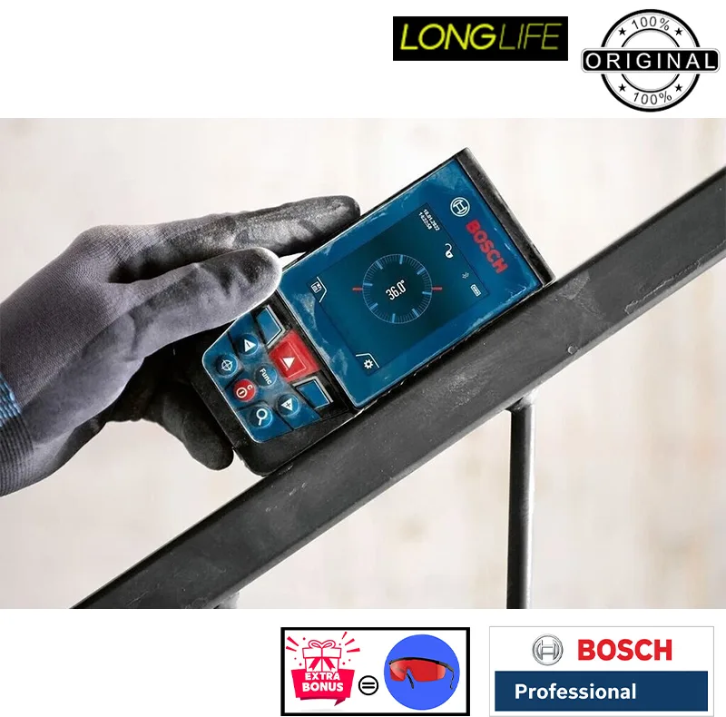 متر لیزری بوش مدل دوربین دار GLM 150-27 C Professional Extra Glass Red Laser 2 برد 150 متر