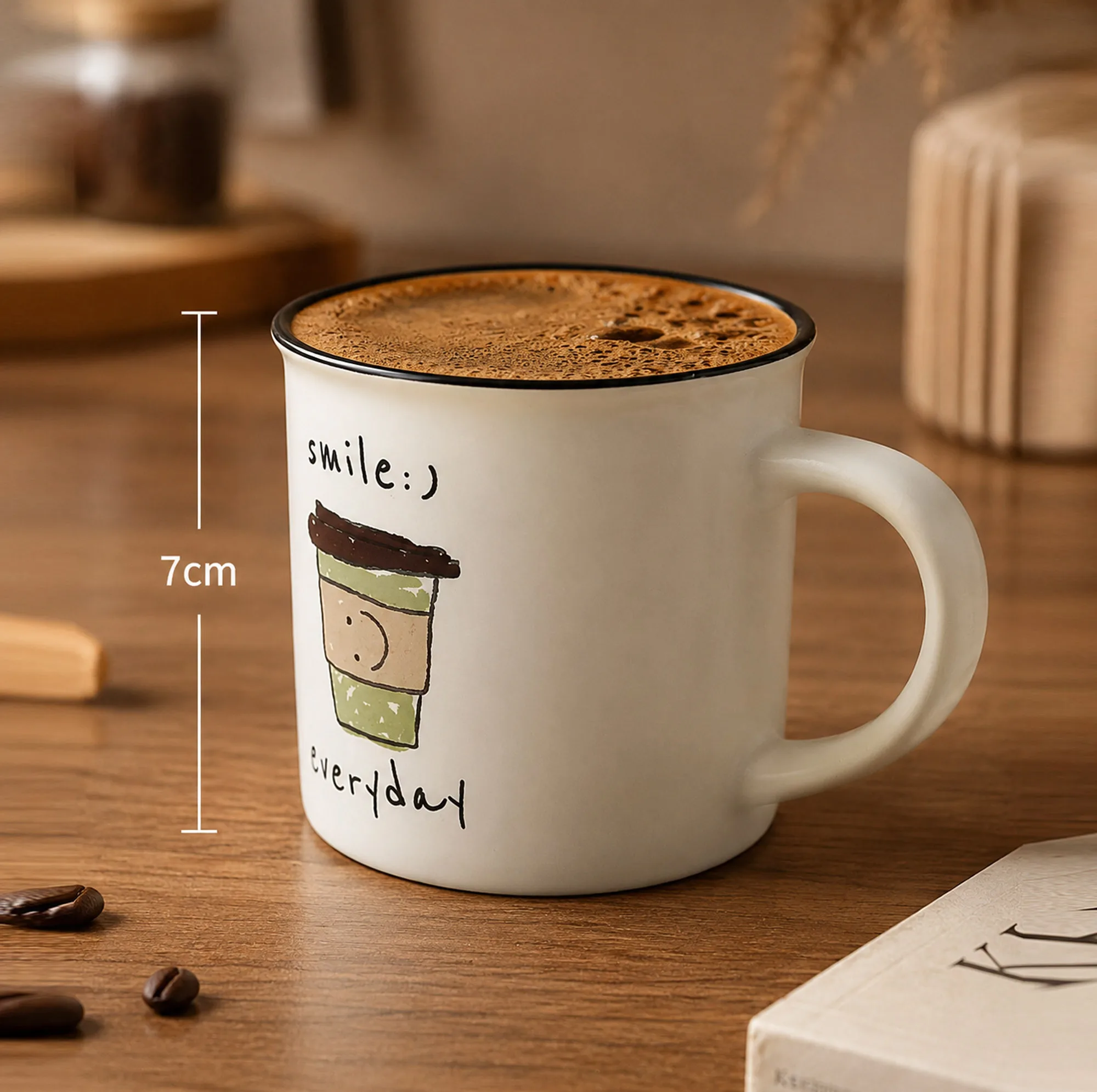 ماگ سایدا طرح کافی مدل Coffee time مجموعه ۴ عددی